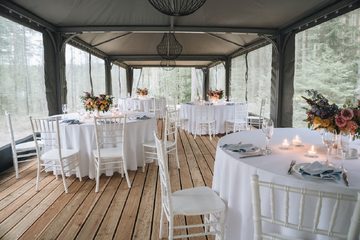 База отдыха Шишки на Лампушке. Крытый шатёр на берегу озера, фото 1